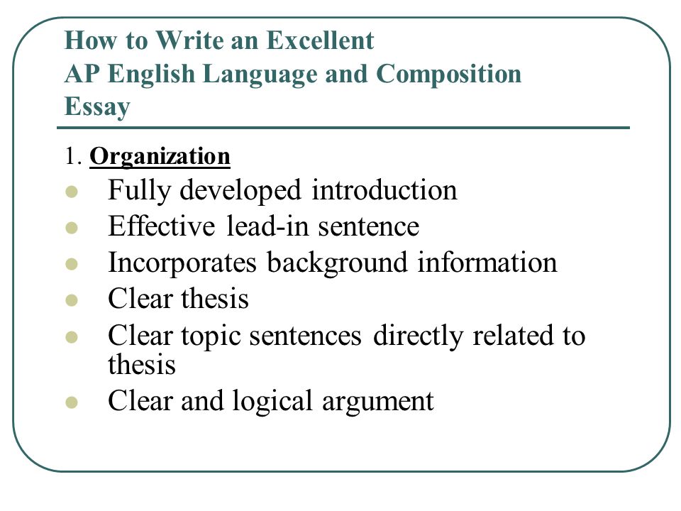 How to write an essay for ap english language