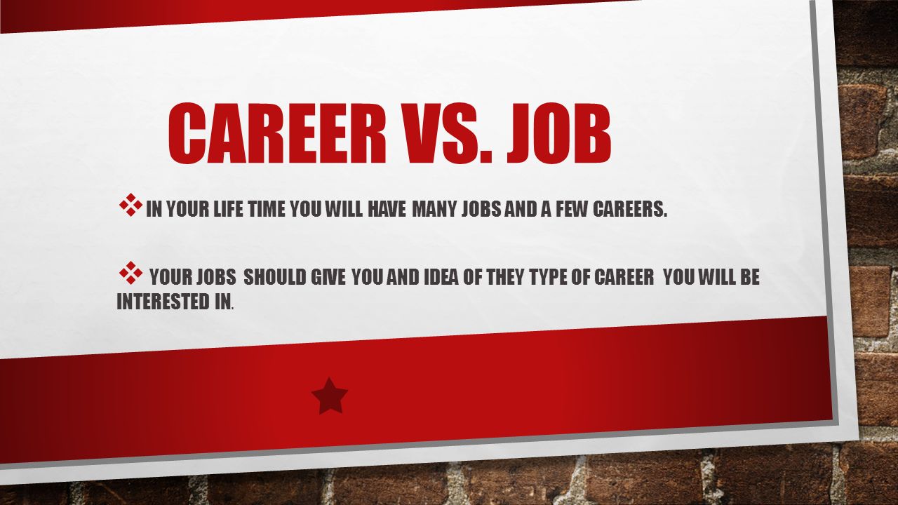 job versus career