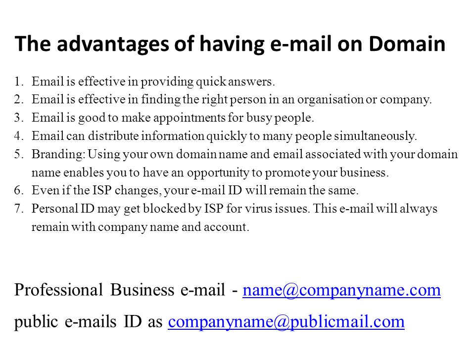 The advantages of having  on Domain 1. is effective in providing quick answers.