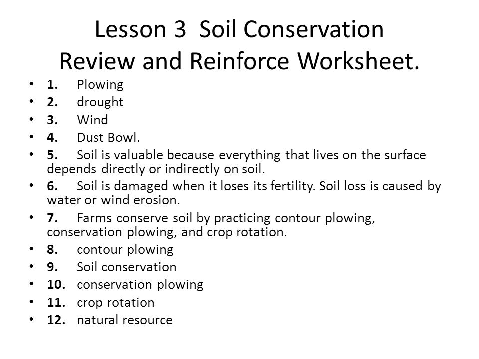 Printables Soil Conservation Worksheet earths surface chapter 2 weathering and soil 1 review lesson 3 conservation reinforce worksheet plowing drought 3