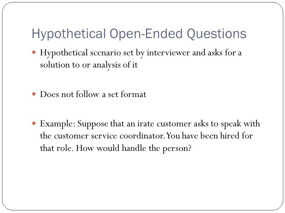 situational questions examples