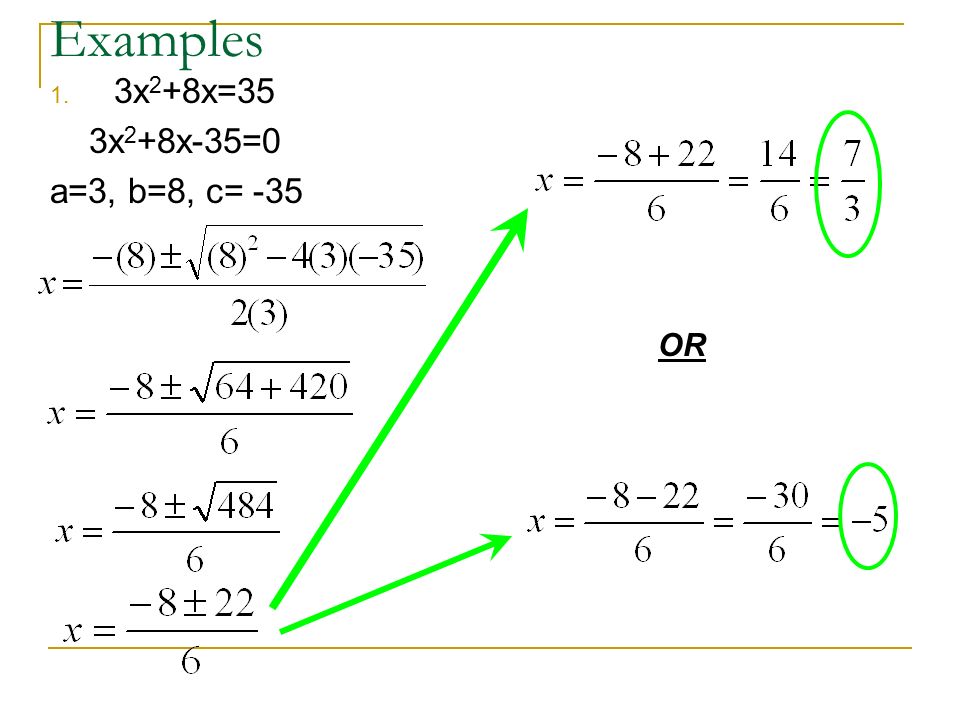 Quadratic Formula (it has a song!) Notice where the discriminant is in the quadratic formula!