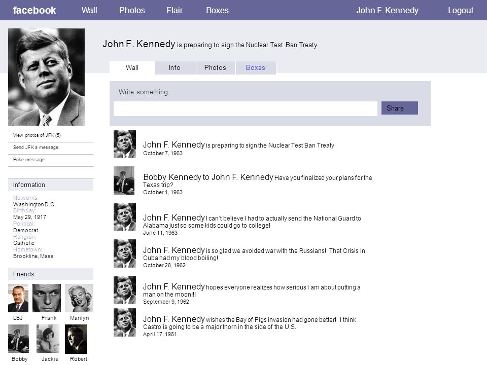 mock facebook pages