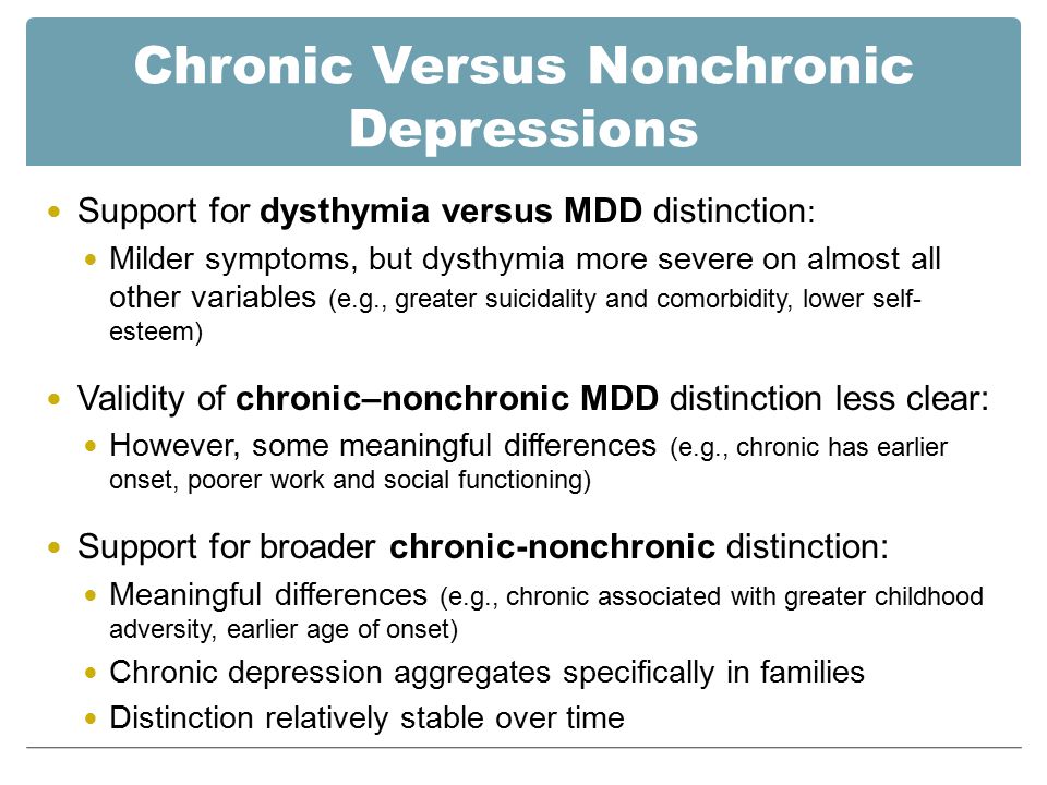 Dysthymic depression