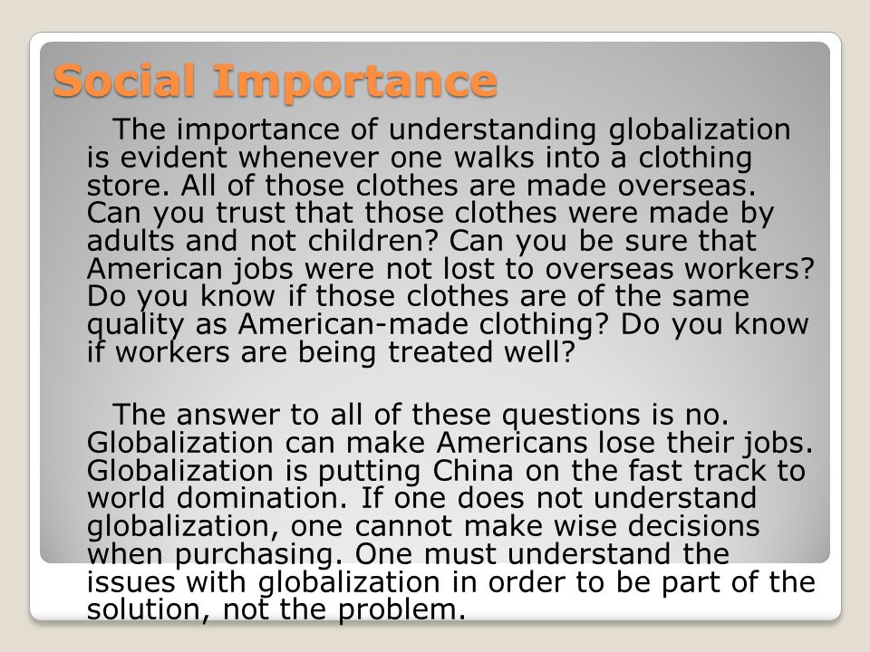 Social 10-1 globalization essay topics