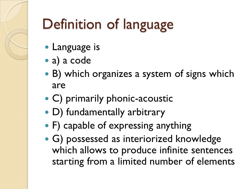 definition of language definition of language