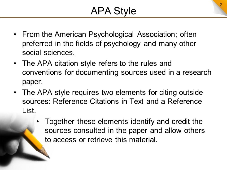apa style reference list