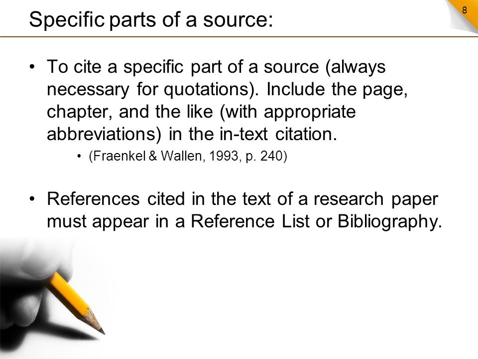 appropriate references