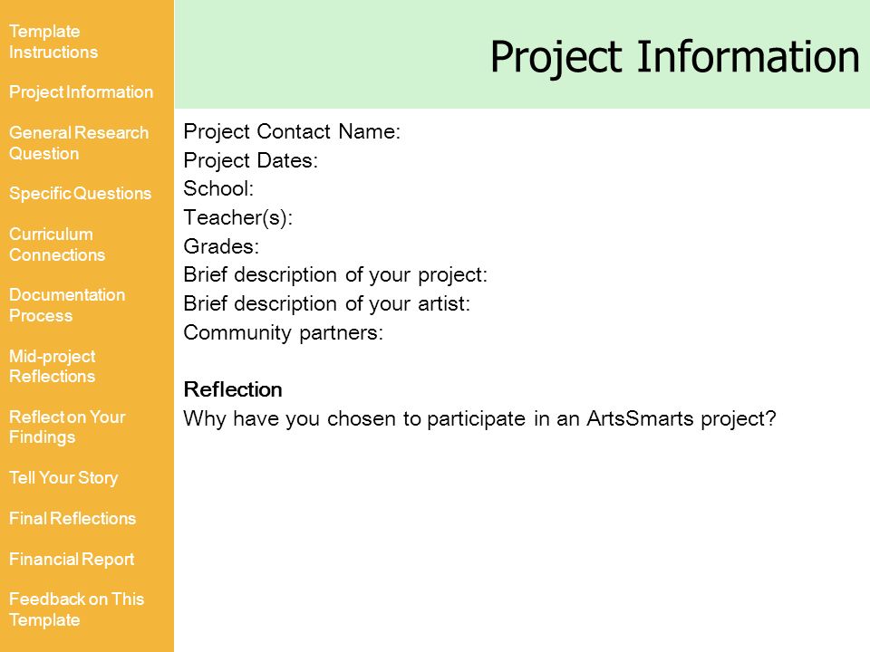 project documentation template