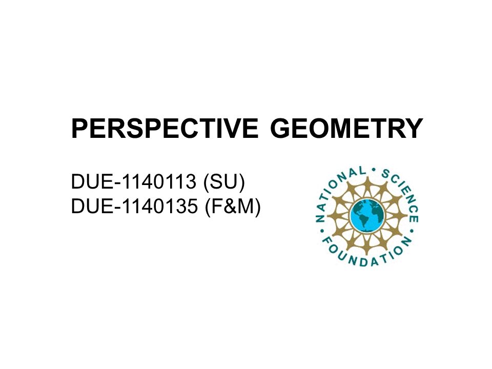 PERSPECTIVE GEOMETRY DUE (SU) DUE (F&M)