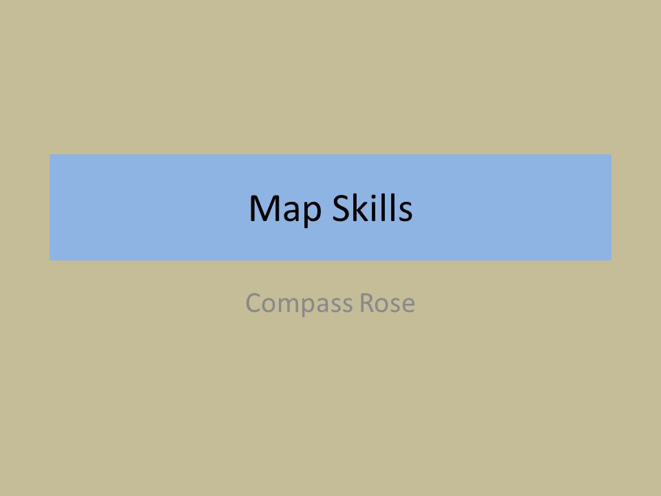 Map Skills Compass Rose