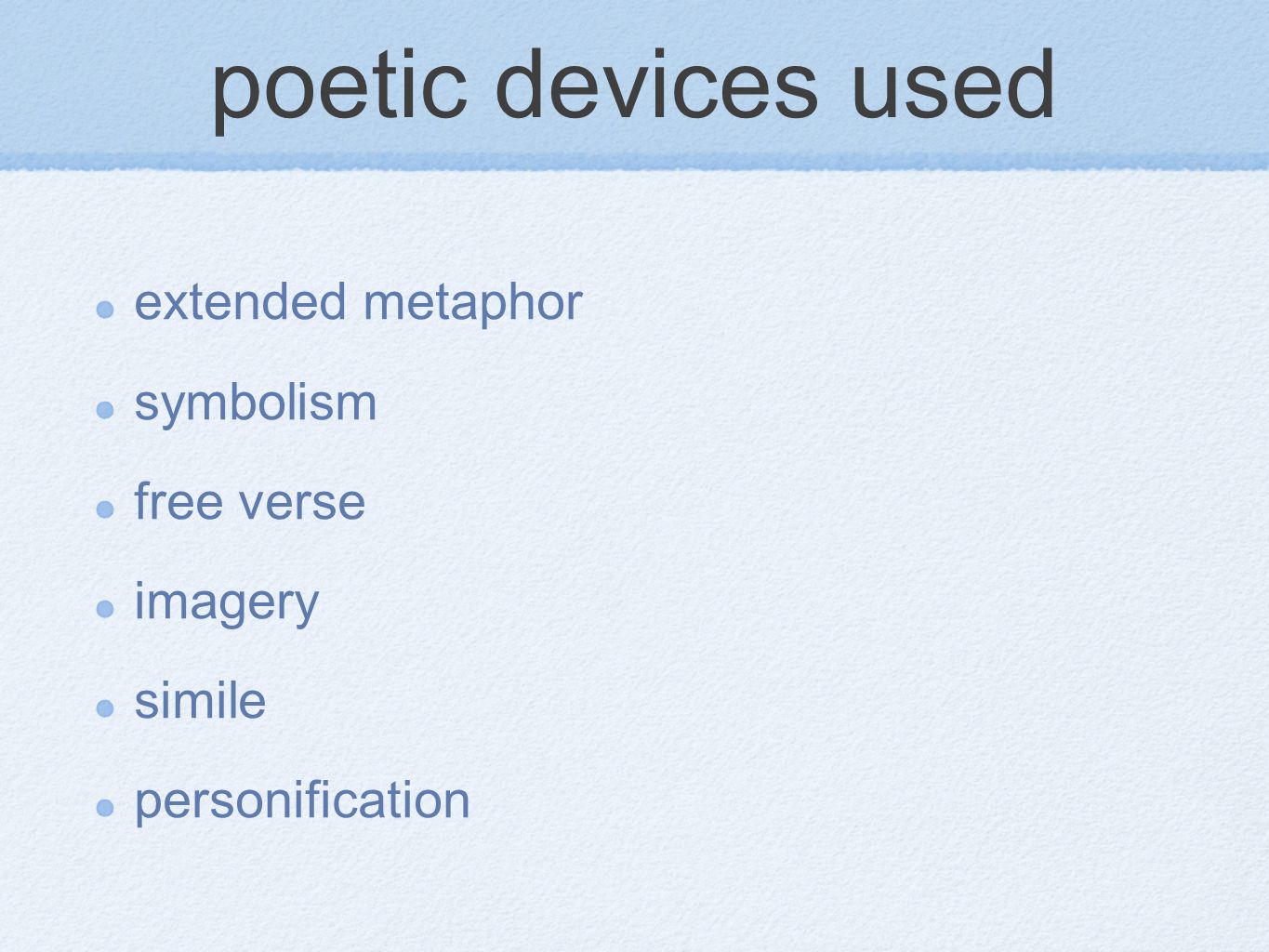 Extended Metaphor Essay Best Images About Figurative Language Blessing By Imtiaz Dharker By Sally Yu Poem Blessing By Poetic Devices Used Extended Metaphor In An Essay What Is A Thesis Statement also Descriptive Essay Thesis Examples Of High School Essays