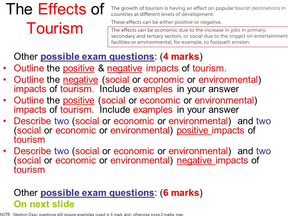 What are some of the positive and negative impacts of tourism?