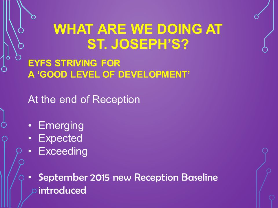 WHAT ARE WE DOING AT ST. JOSEPH’S.