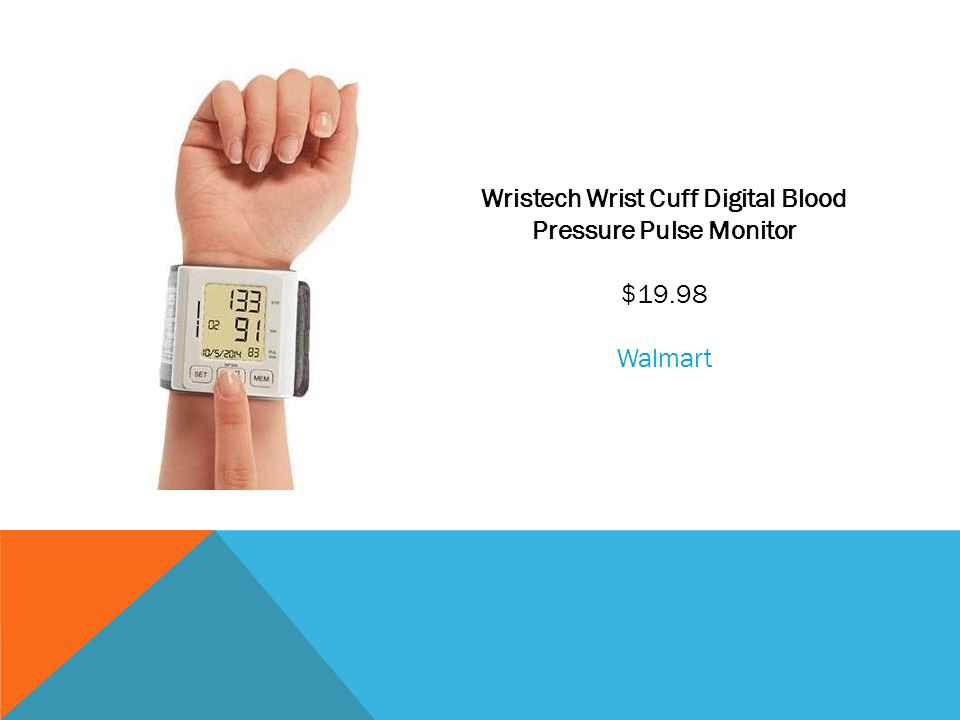 Wristech Wrist Cuff Digital Blood Pressure Pulse Monitor $19.98 Walmart