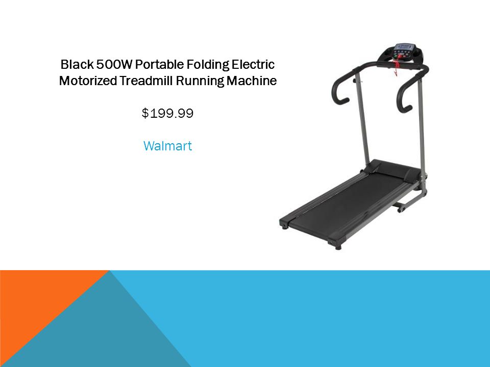Black 500W Portable Folding Electric Motorized Treadmill Running Machine $ Walmart