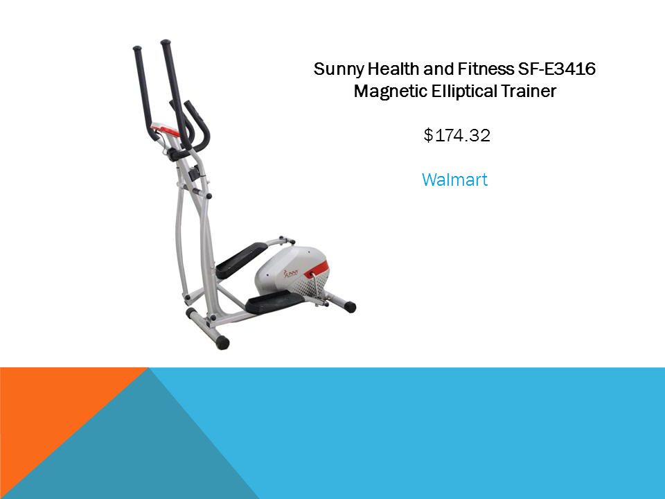 Sunny Health and Fitness SF-E3416 Magnetic Elliptical Trainer $ Walmart