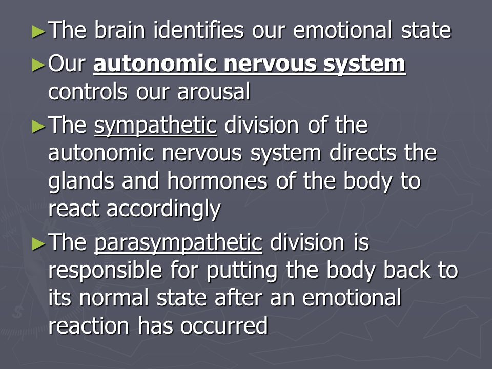 Definition sympathetic arousal