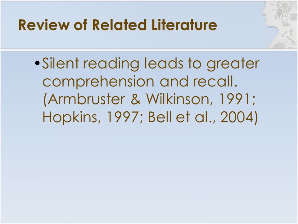 Review of related literature on reading comprehension