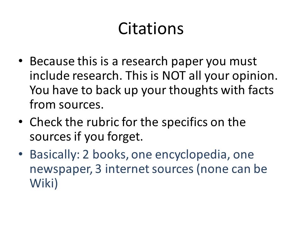 Can a research paper include opinion