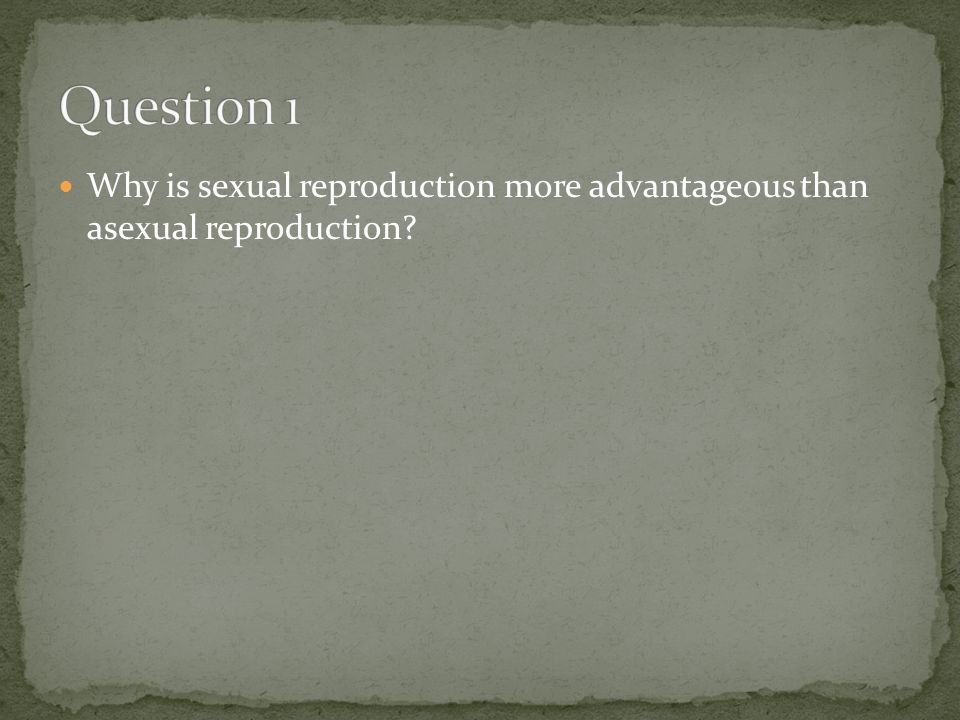Why is sexual reproduction more advantageous than asexual reproduction
