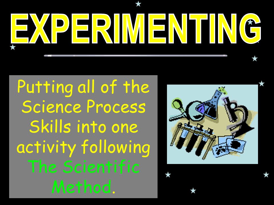 Putting all of the Science Process Skills into one activity following The Scientific Method.