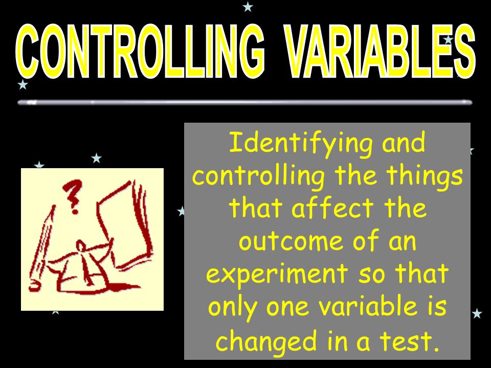 Identifying and controlling the things that affect the outcome of an experiment so that only one variable is changed in a test.