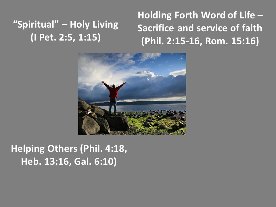 Spiritual – Holy Living (I Pet.
