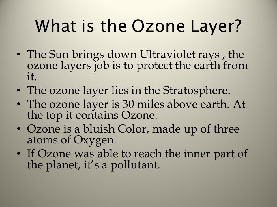 What is the Ozone Layer.