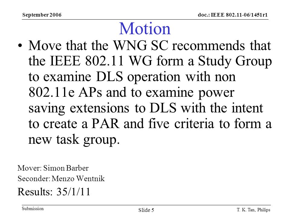 doc.: IEEE /1451r1 Submission September 2006 T.