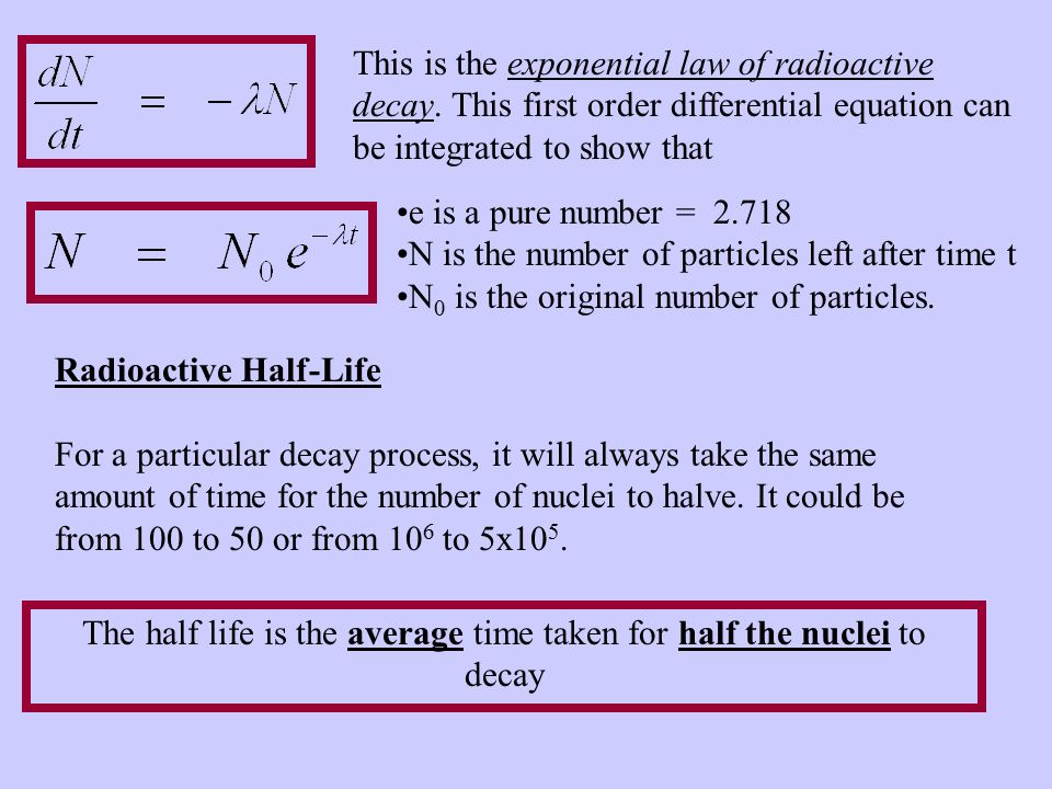 Radioactive Decay Equation Examples Talkchannels The Random Nature Of Radioactive Decay It Is Impossible To Predict