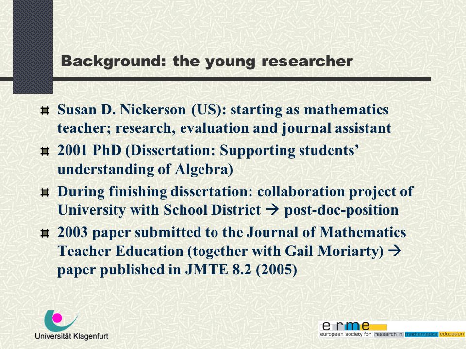 Dissertation Mathematics Education