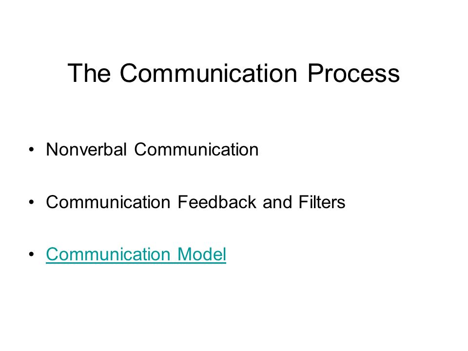 the communication process