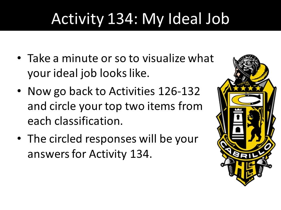 what is my ideal job