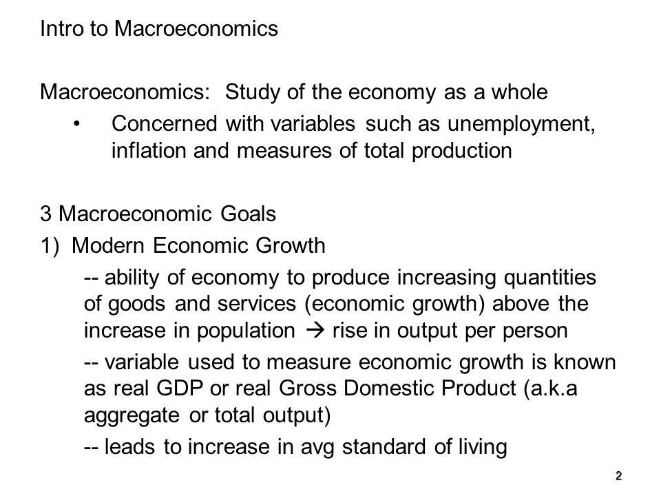 intro to macroeconomics
