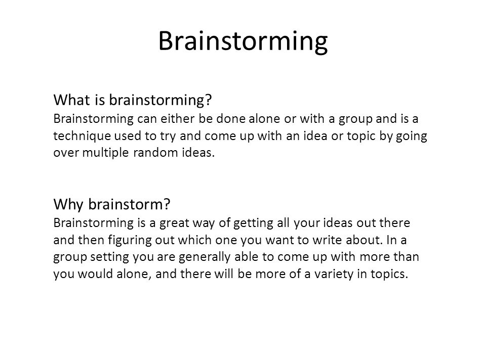 Dissertation On Brainstorming