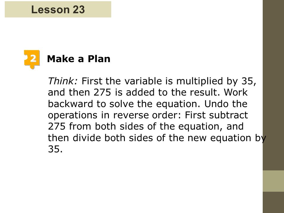 2 8 Solving Two Step Equations Warm Up Solve 1 X 12 7 2 8 Solving Two Step Equations Think First The Variable Is Multiplied By