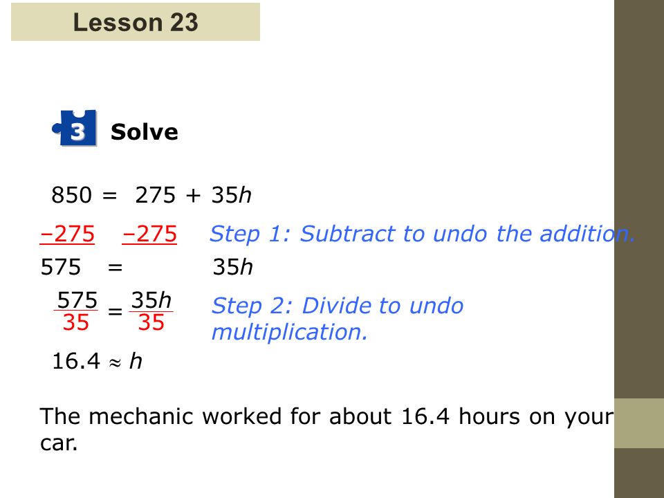2 8 Solving Two Step Equations Warm Up Solve 1 X 12 7 2 8 Solving Two Step Equations 850 275 35h Solve 3