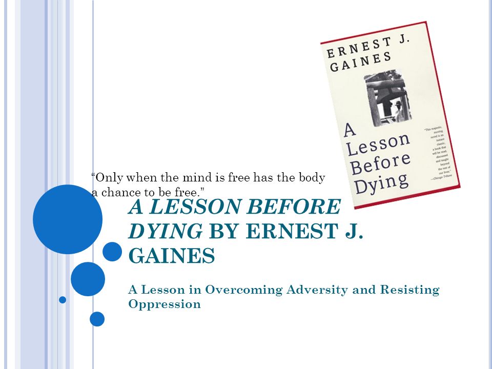A lesson before dying essay jefferson