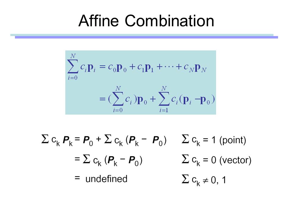 Affine Combination