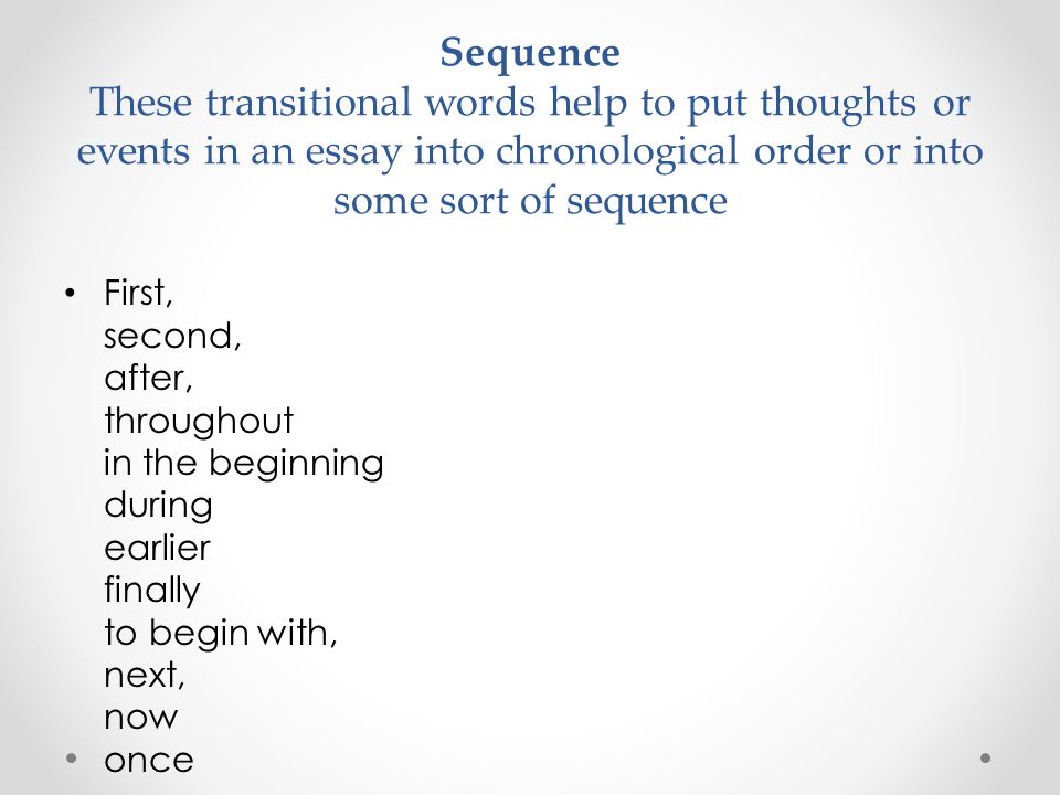 transition sentences for essays