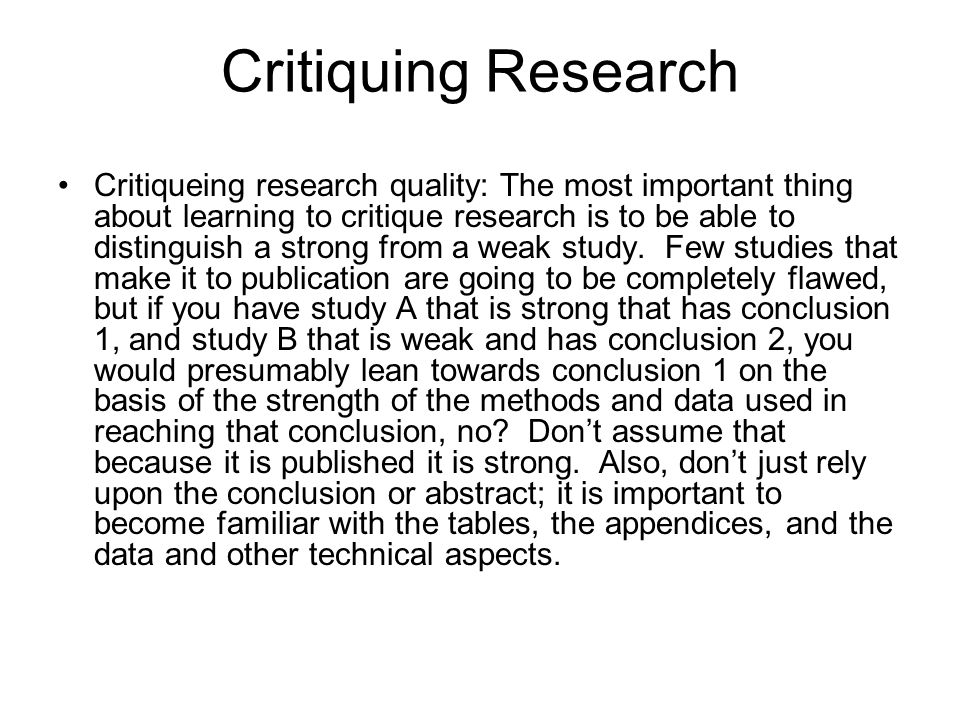 research critique part 2 critique of Follow the instructions provided in critique of research studies instructions prepare this assignment according to the apa guidelines found in the. research critique part 2 critique of Follow the instructions provided in critique of research studies instructions prepare this assignment according to the apa guidelines found in the.