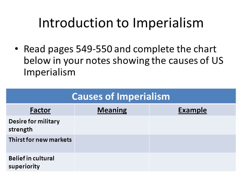 imperialism causes imperialism causes