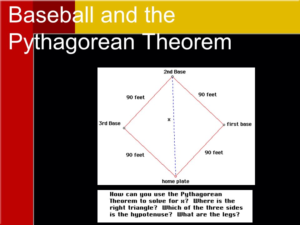 Baseball and the Pythagorean Theorem