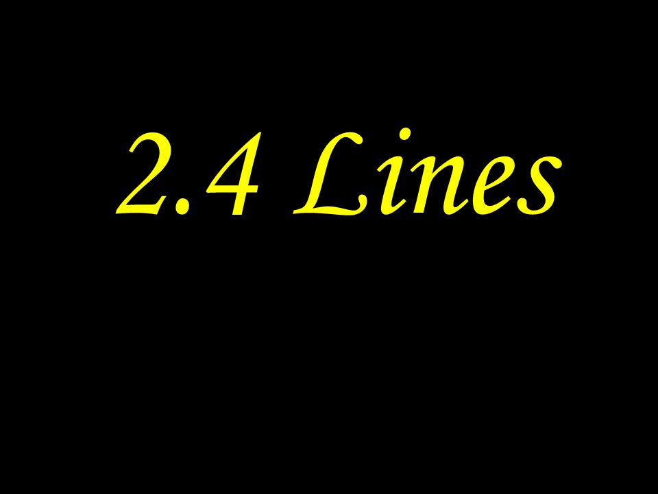 2.4 Lines