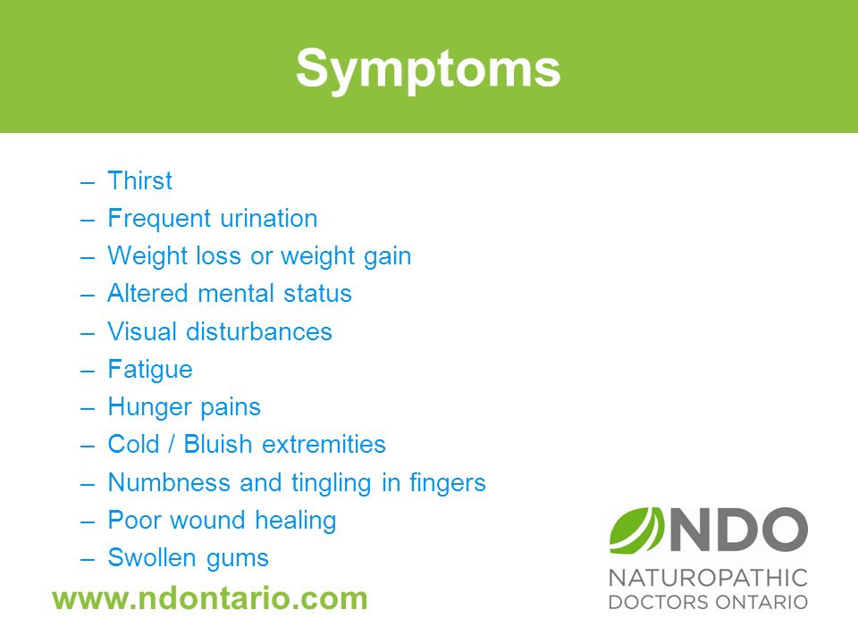 Frequent urination and fatigue