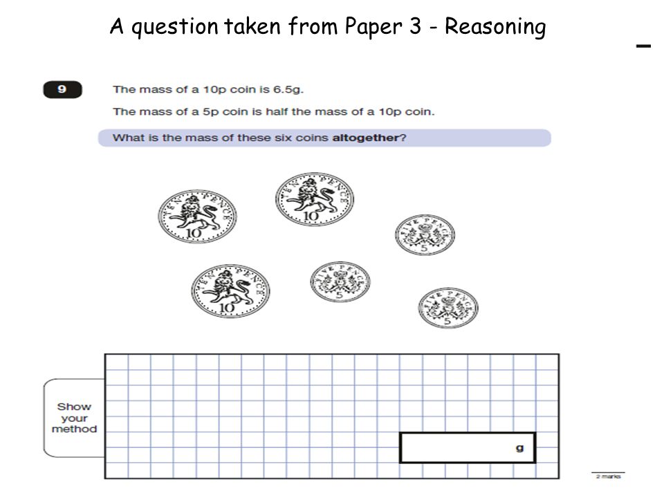 A question taken from Paper 3 - Reasoning