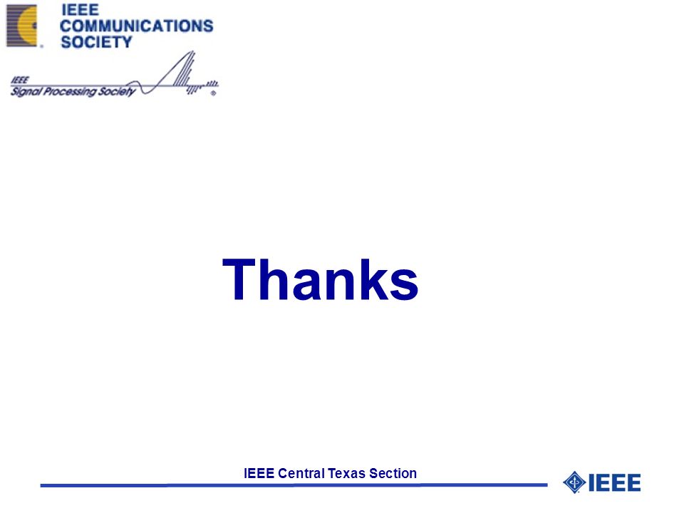 IEEE Central Texas Section Thanks