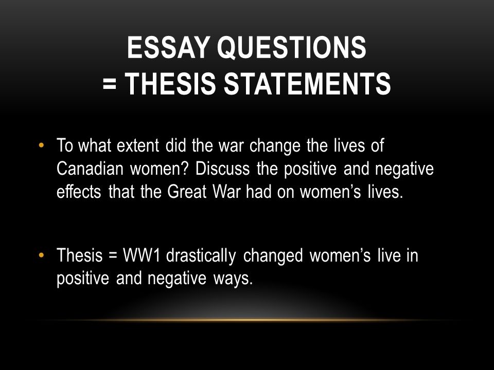 Thesis Essay