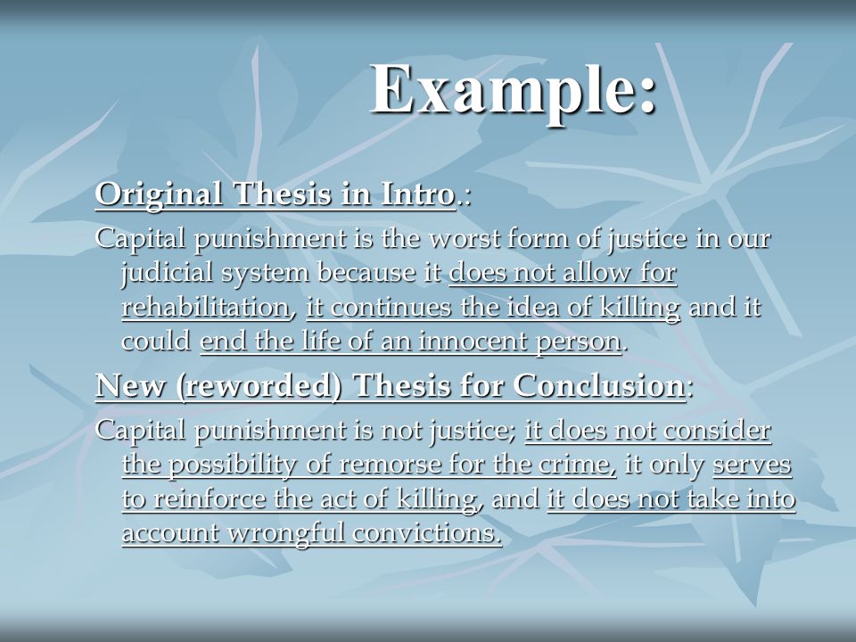 conclusion on capital punishment essay This essay is dedicated to a presentation of facts about capital punishment, without delving into personal opinions in support or opposition approximately, 80 per cent of americans support the death penalty. conclusion on capital punishment essay This essay is dedicated to a presentation of facts about capital punishment, without delving into personal opinions in support or opposition approximately, 80 per cent of americans support the death penalty.